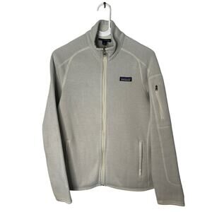 Patagonia Women Small Beige Better Sweater Fleece Jacket Knit Gorpcore Full Zip